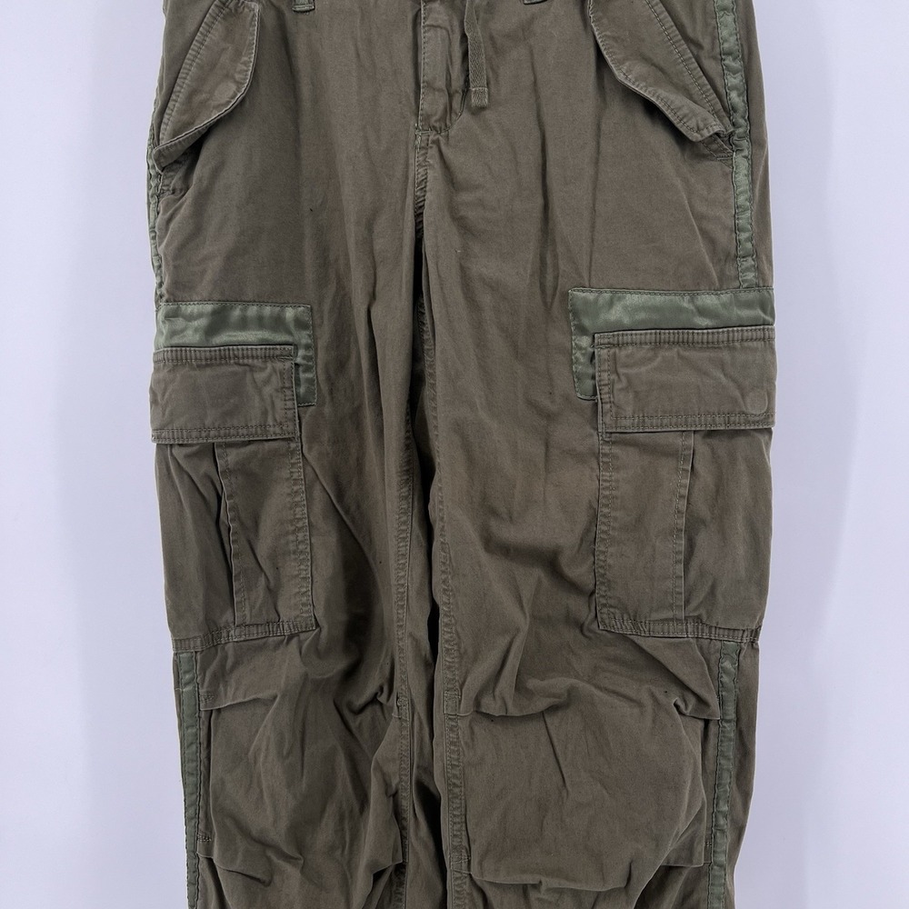Vintage Abercrombie Pants Womens 2 / 26 Green Cargo Military Paratrooper Y2K - Picture 5 of 7